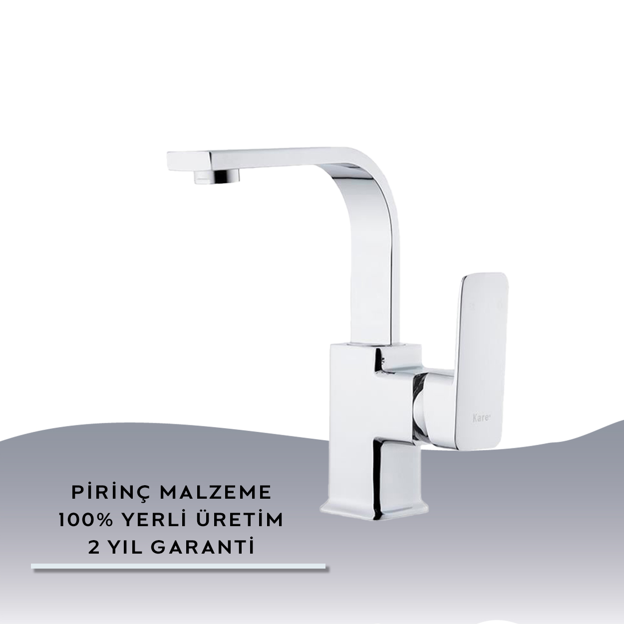 İGK YAPI – KARE KRA29002 Siera Kuğu Lavabo Bataryası